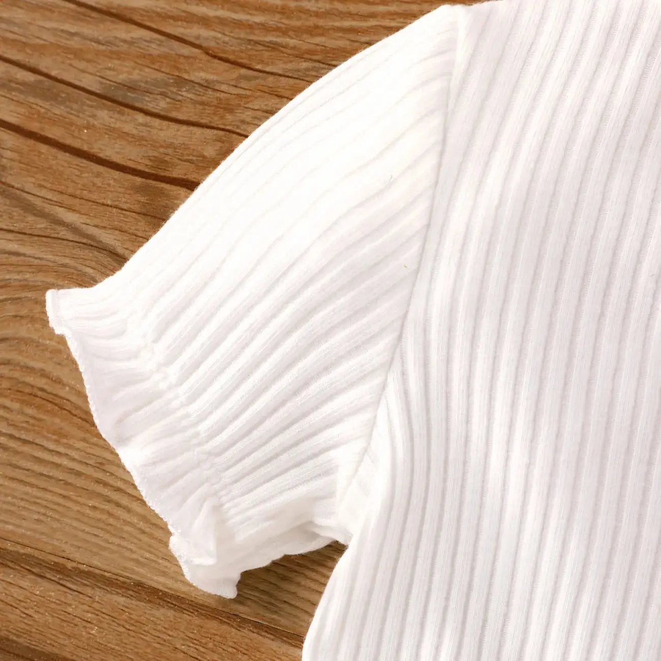 Romper Set, 2pcs Chinlon/Cotton Blend, Short Sleeve