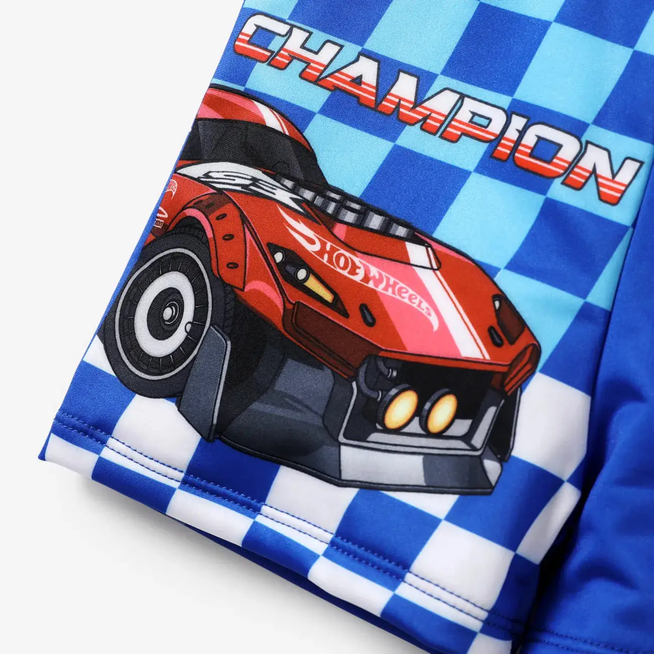 Hot Wheels 2pcs Toddler/Kid Boy Grid Print Swimming suit