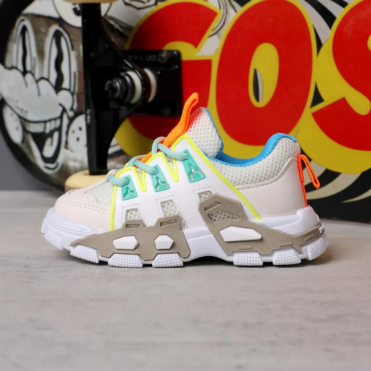 Toddler/Kid Breathable Lace-up Front Sport Shoes