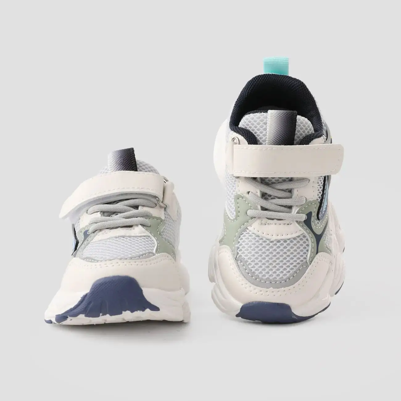 Toddlers and Kids Color-block Geometric Pattern Lace-up Sports Shoes