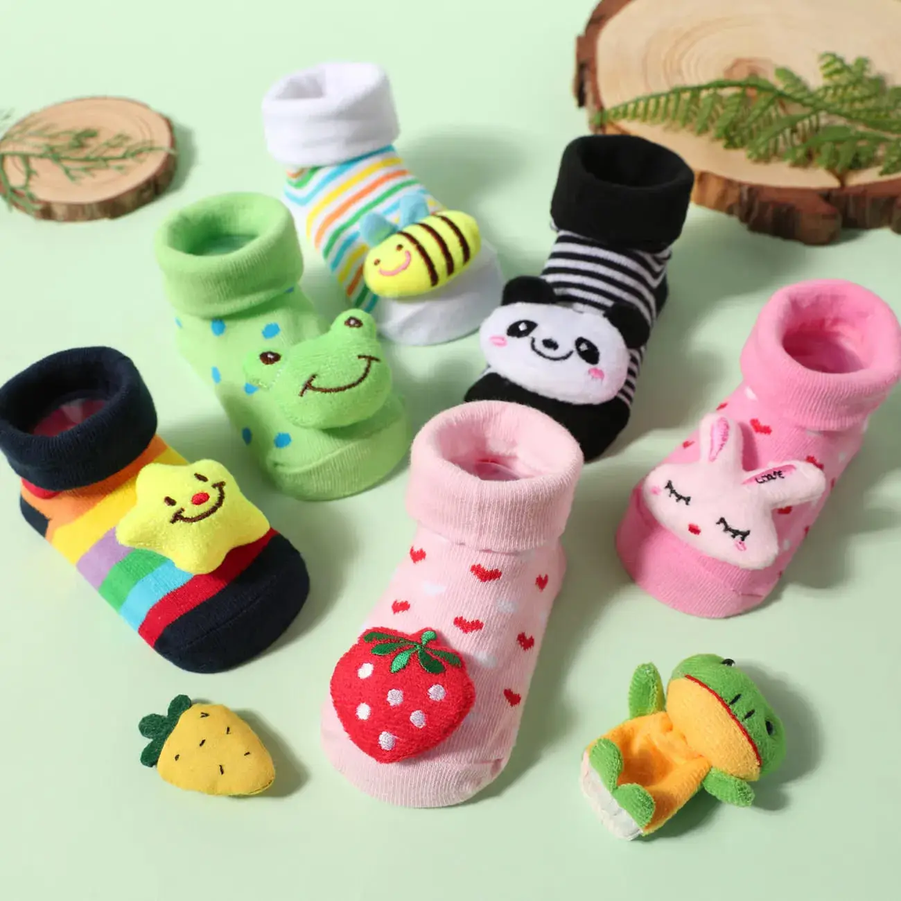 Baby Cartoon Animal Fruit Three-dimensional Socks