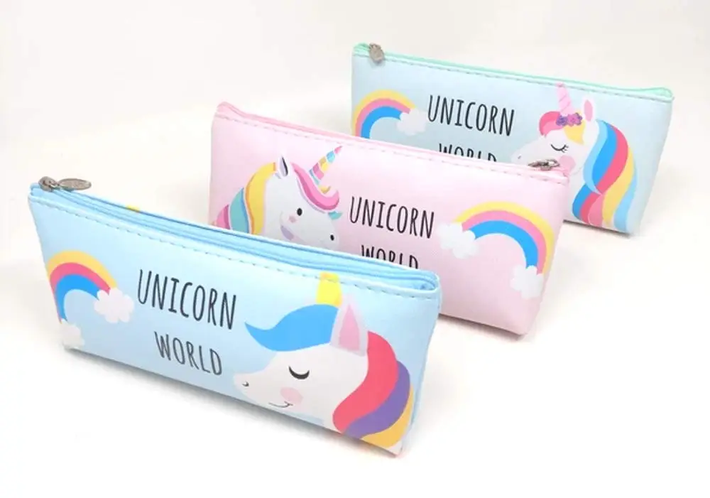 Unicorn Gift Pack of 7 in 1 for Girls - Pouch, Notebook, Gel Pen, Stacking Pencil, Eraser, Keychain and Badge.
