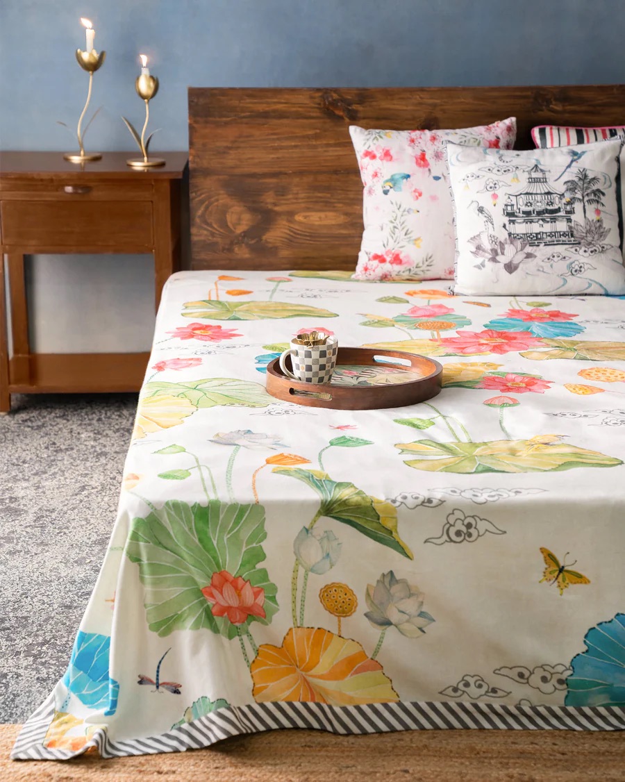 Temple Garden Bed Cover - Queen