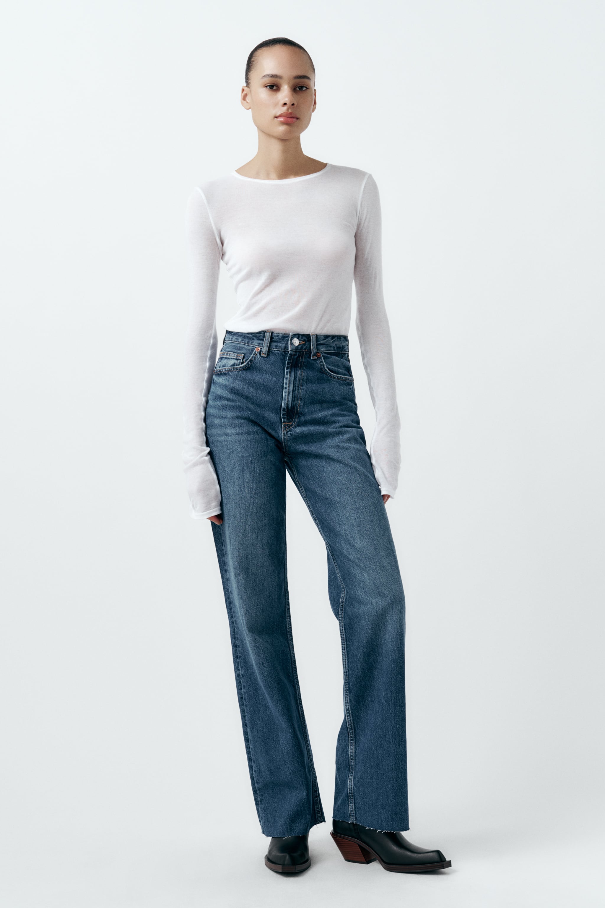 TRF HIGH-RISE WIDE-LEG JEANS