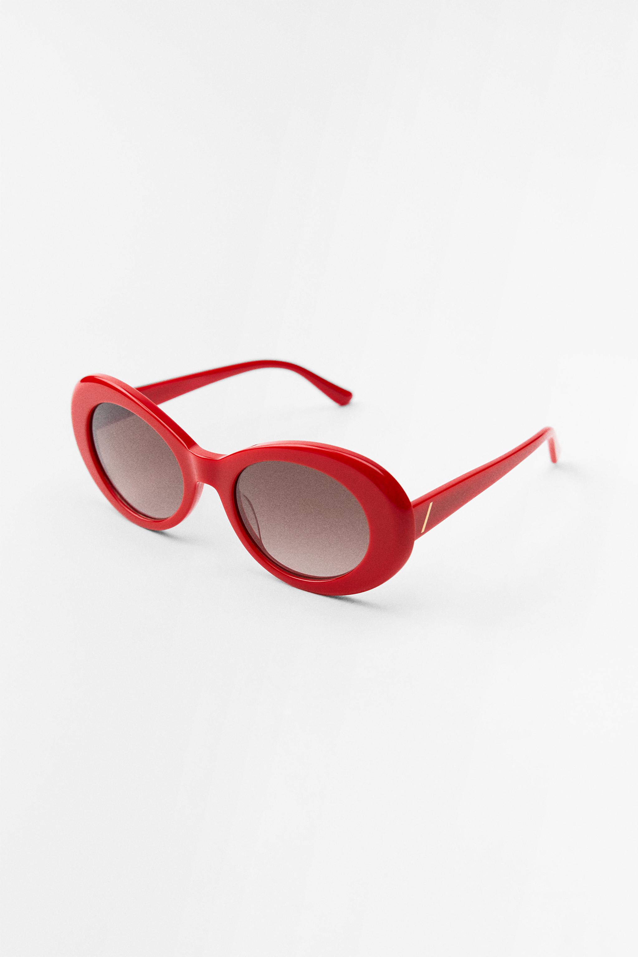 OVAL ACETATE SUNGLASSES