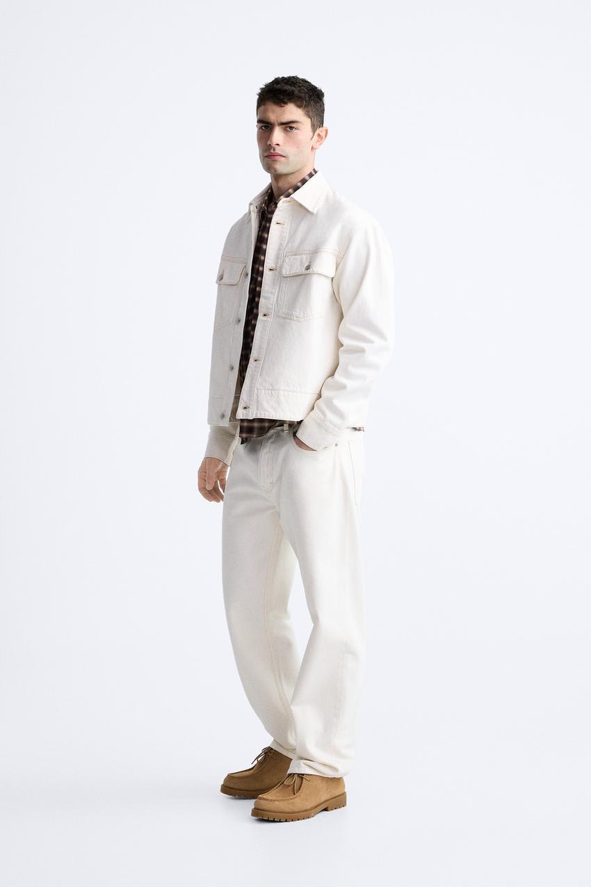 DENIM JACKET WITH CONTRAST TOPSTITCHING