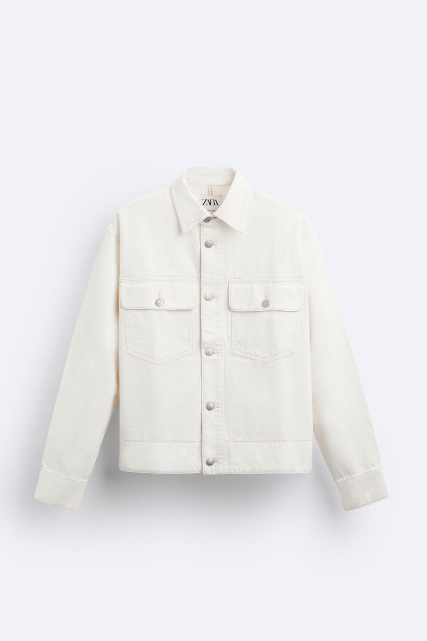 DENIM JACKET WITH CONTRAST TOPSTITCHING