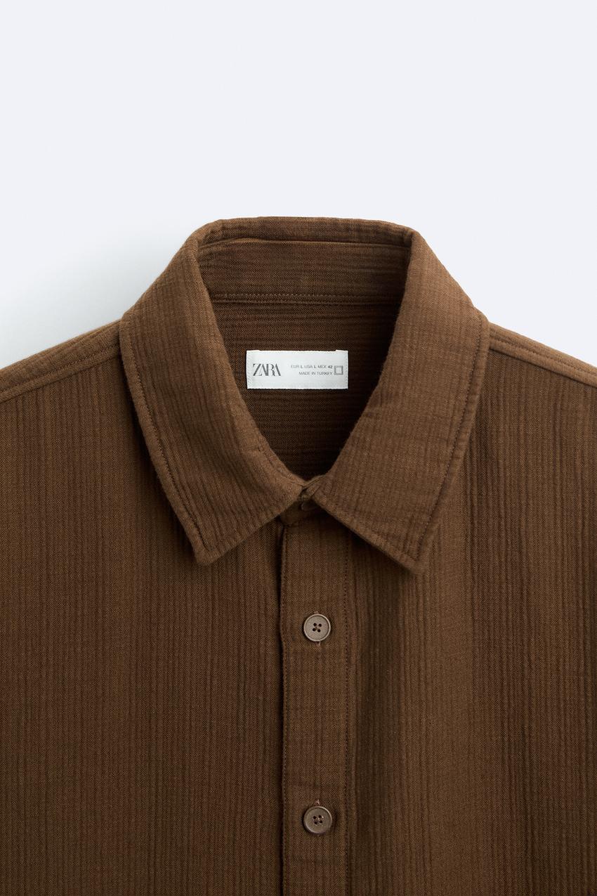 CREASED-EFFECT SHIRT