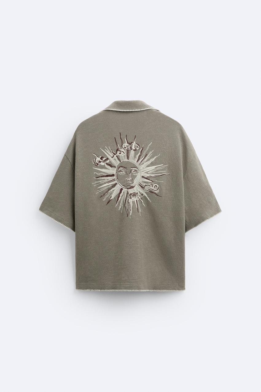 CONTRAST EMBROIDERED 