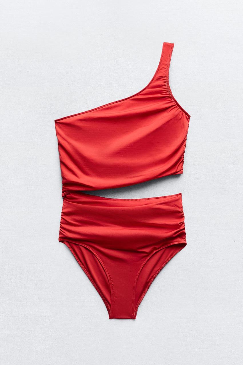 ASYMMETRIC CUT-OUT SWIMSUIT