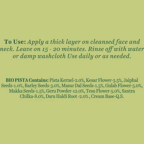  Biotique Pistachio Anti Ageing Nourishing Face Pack for All Skin Types, 50gm