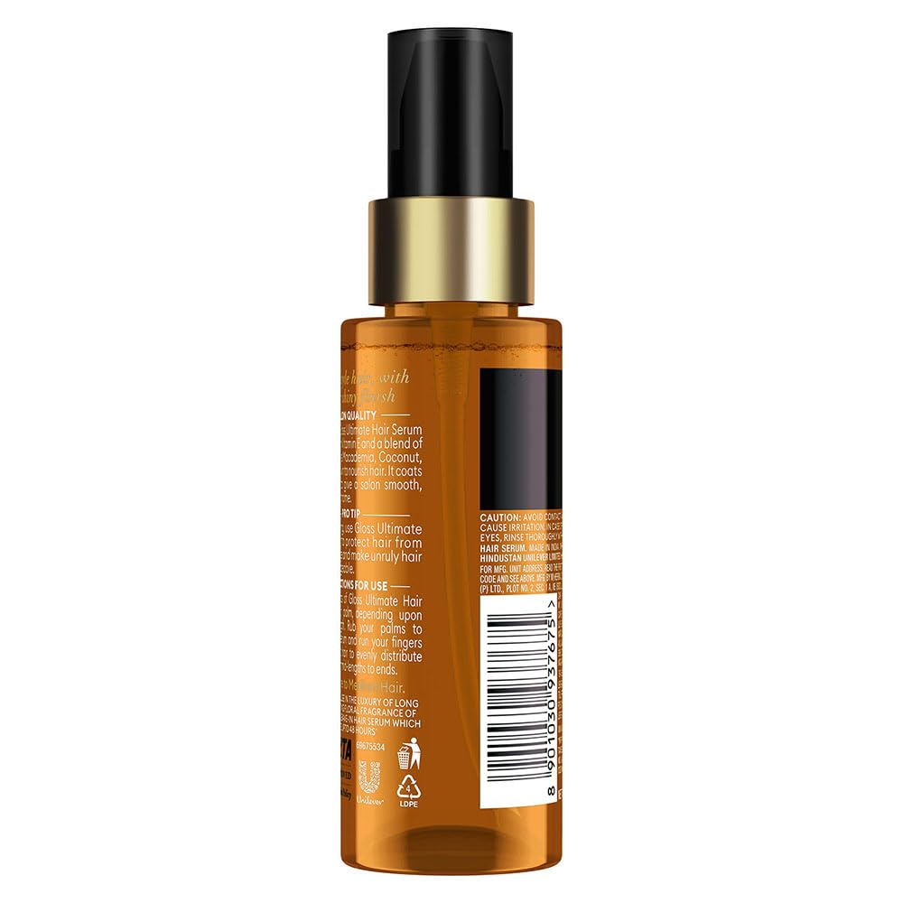  TRESemme Gloss Ultimate Ultra Shine Hair Serum 50ml with Macadamia Oil & Vitamin E, for Super shiny Finish