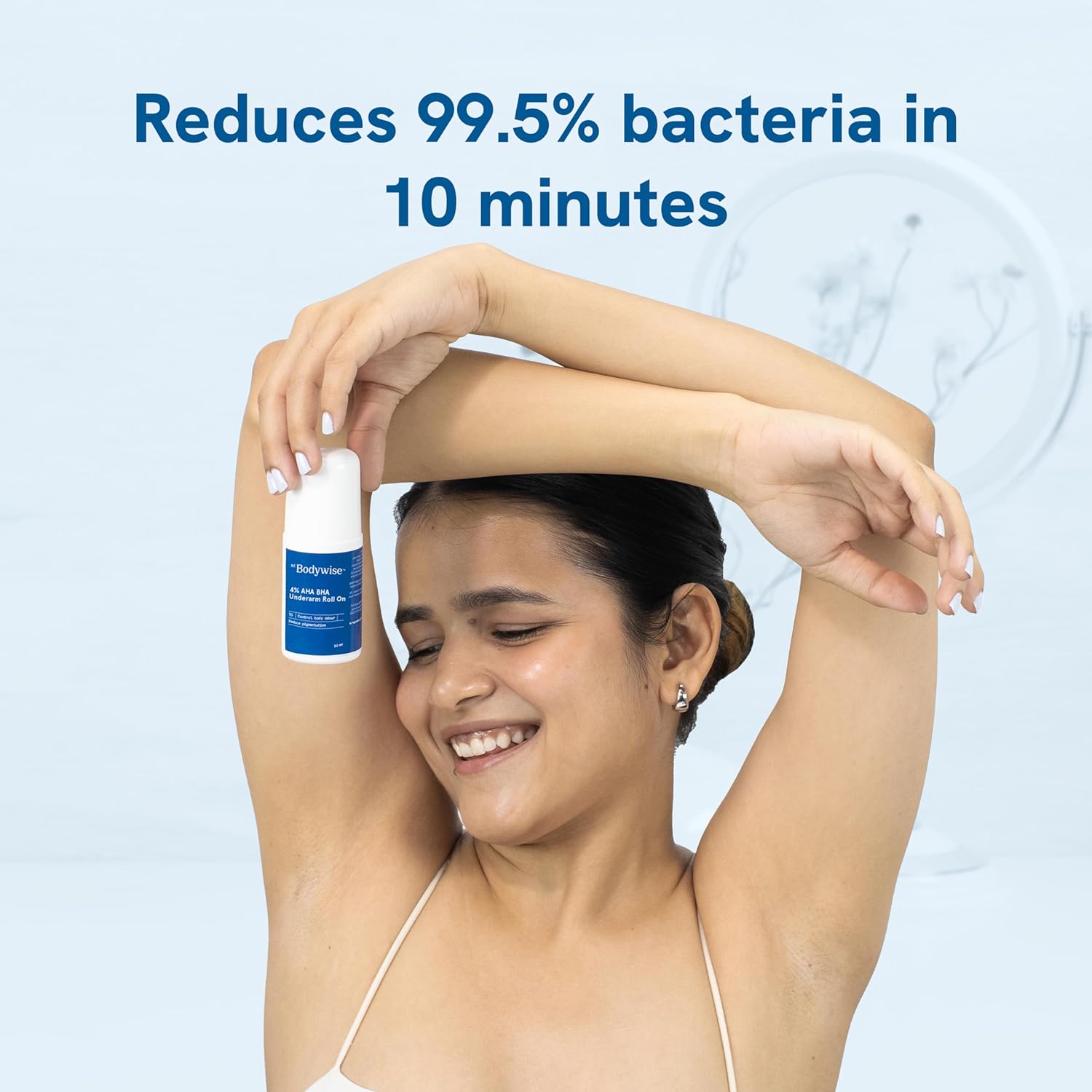 Be Bodywise 4% AHA BHA Underarm Roll on | With 2% Lactic Acid, 1% Mandelic Acid, 1% Salicylic Acid | Prevents Odour, Reduces Pigmentation