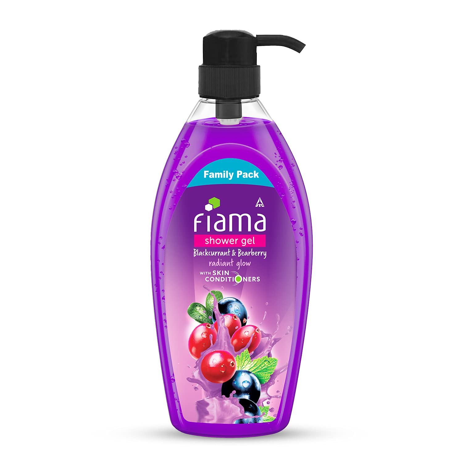 Fiama Body Wash Shower Gel Blackcurrant & Bearberry, 900ml Family Pack, Body Wash for Women & Men with Skin Conditioners for Radiant Glow 