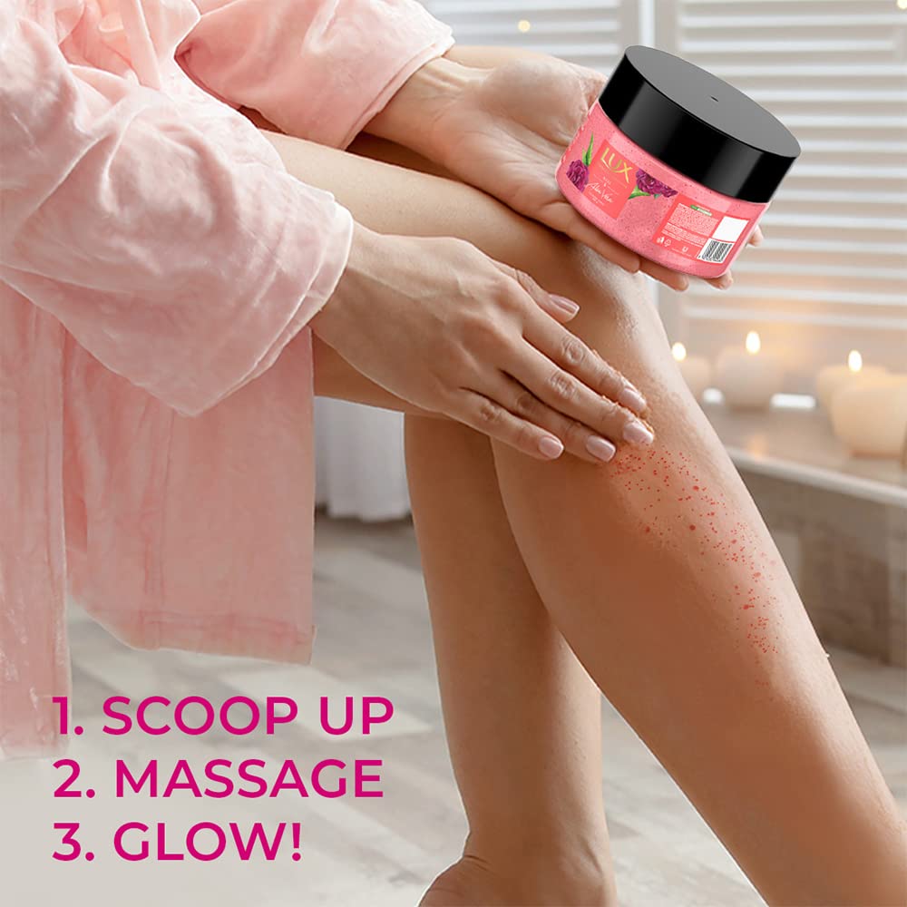 LUX ROSE & ALOE VERA BODY SCRUB, 300gm