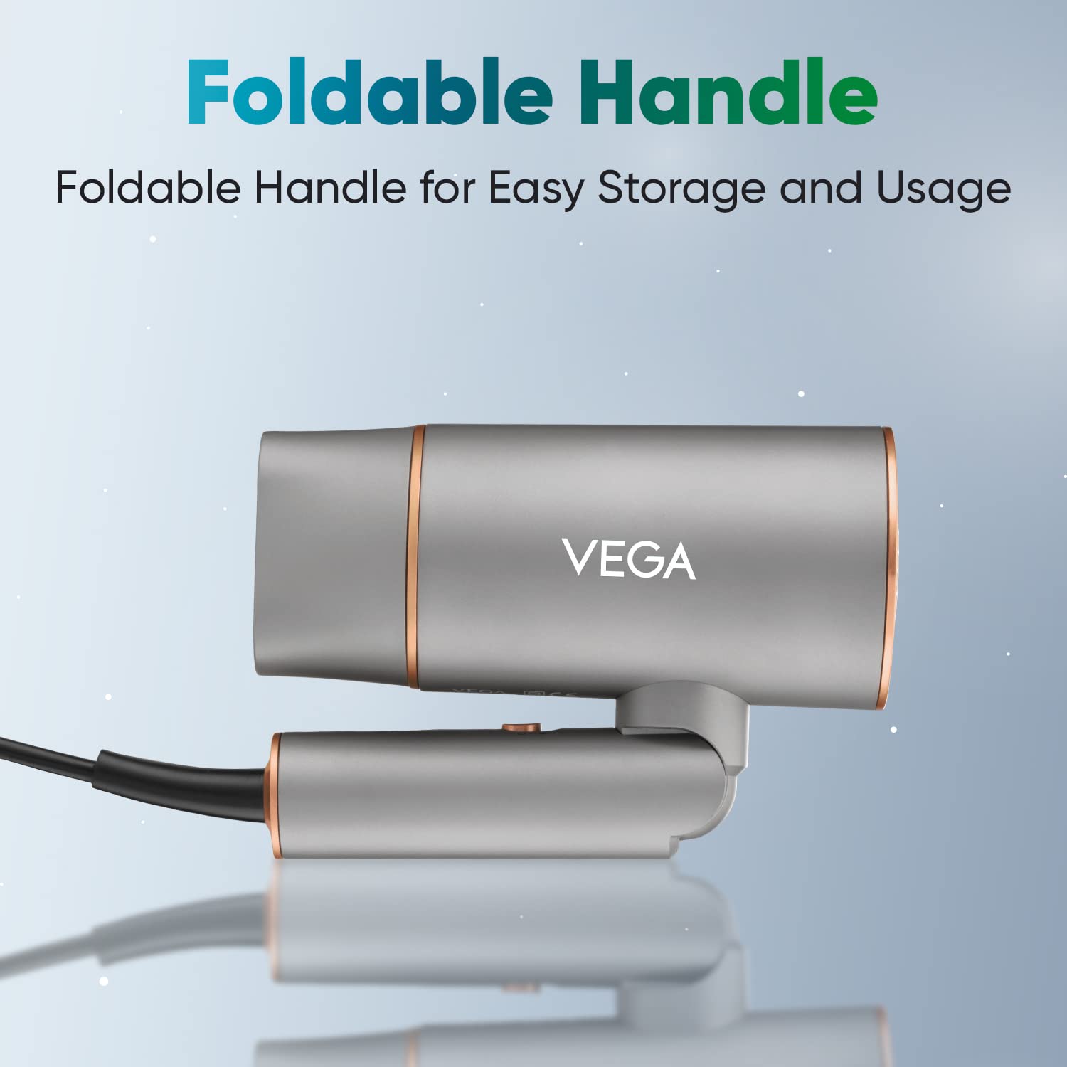  Vega Hair Dryer For Men & Women With Ionic Technology & Cool Shot Button, 1400 Watts, (Vhdh-28), Grey