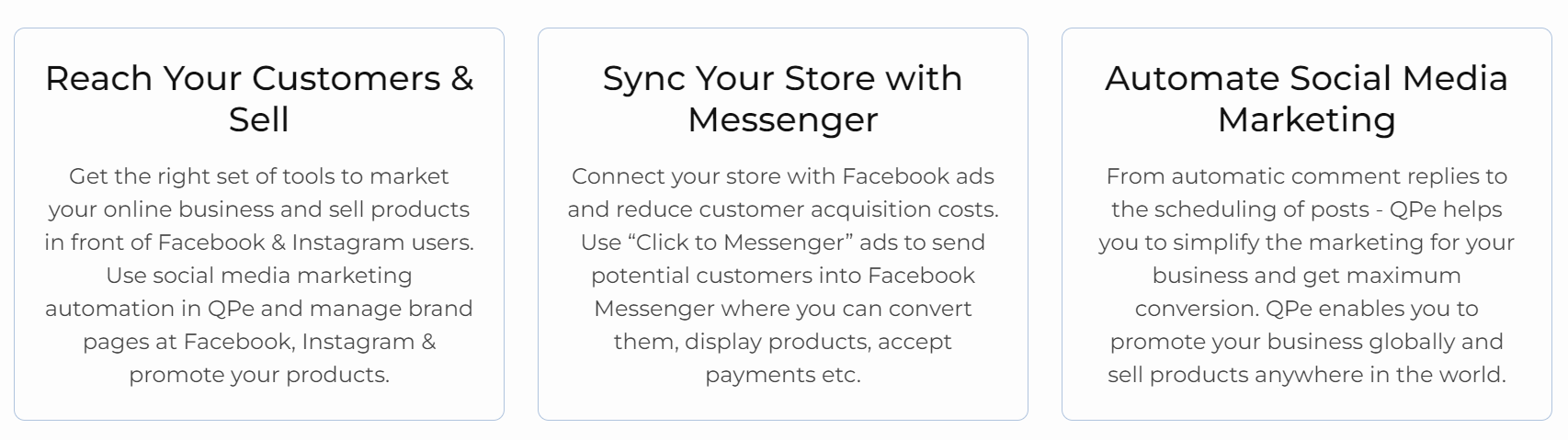 Sell via Instagram or Facebook messenger store